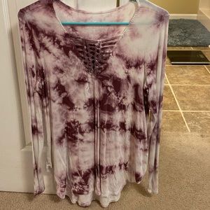 long sleeve tie dye top